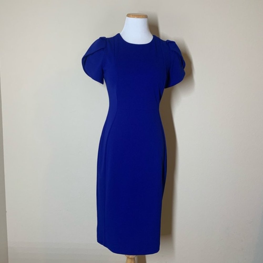 **SOLD** Calvin Klein Tulip Sleeved Sheath Dress